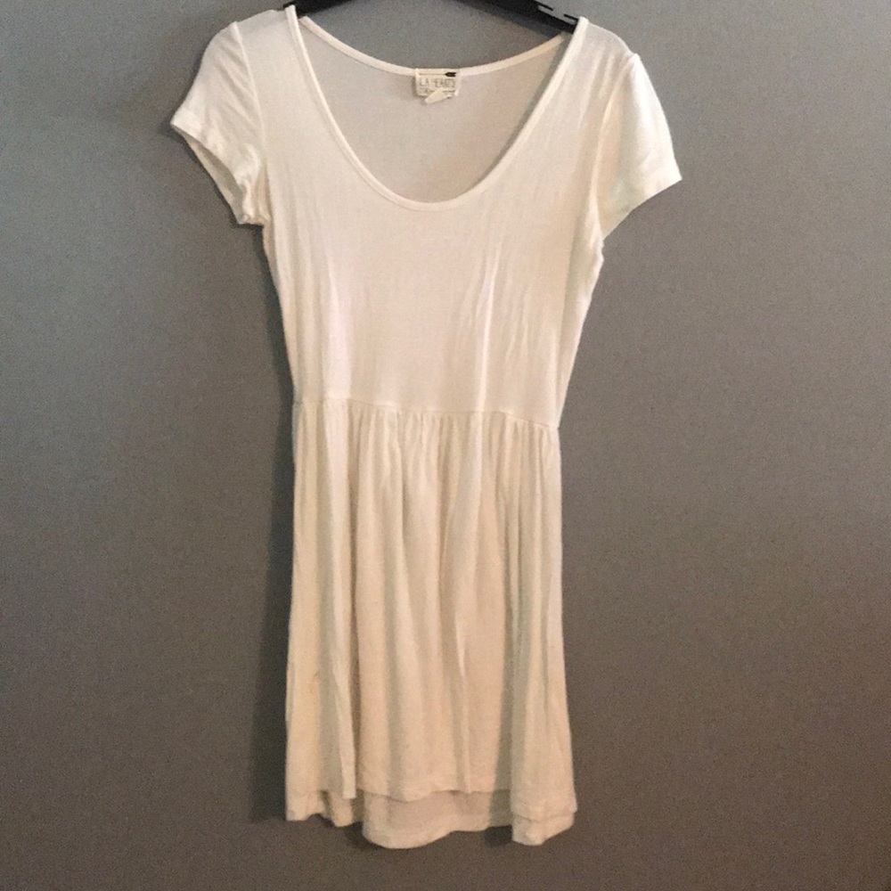 LA hearts off-white babydoll dress